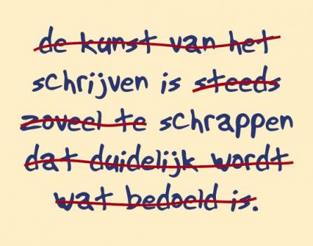 Over Schrijven is schrappen